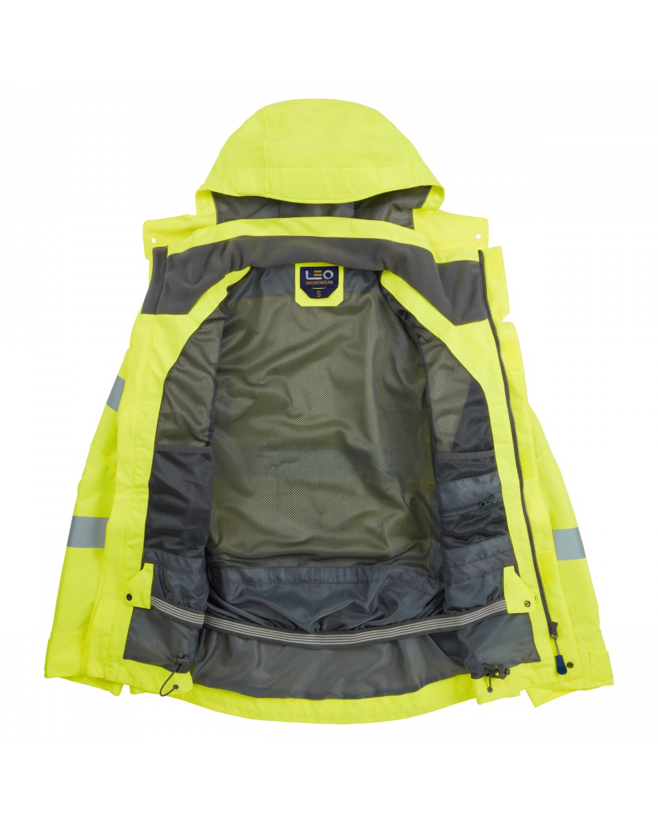 ISO 20471 Class 3 Breathable Jacket Yellow EcoViz
